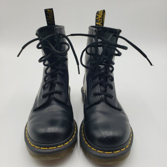Dr. Martens 1460 Originals Boots 7 Womens Chunky Platform Lace Up Docs Black - Picture 7 of 11